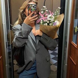 Vintage Djerif Avenue Inspired Grey Blazer